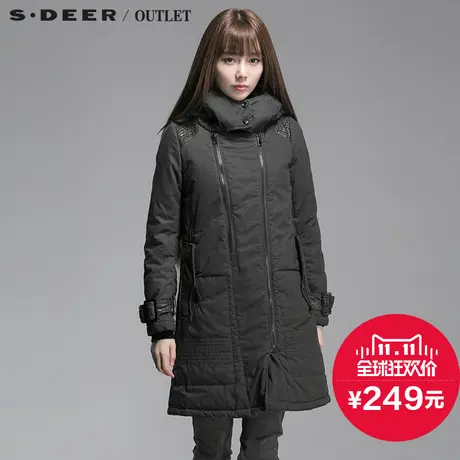 s.deer【上新】圣迪奥专柜正品拼接感修身棉衣S14881951图片