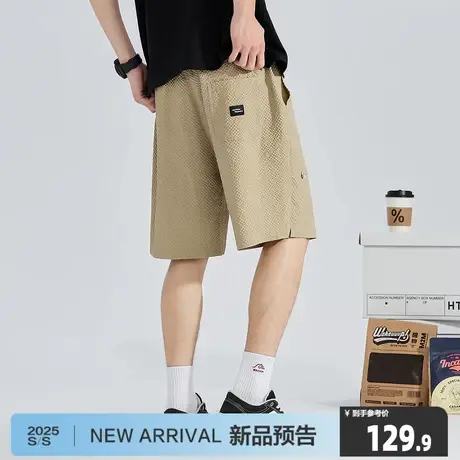 唐狮2025新款男士夏季休闲短裤薄款运动速干工装裤透气阔腿美式图片