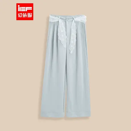 IEF/爱依服长裤2025夏季新款韩版文艺休闲通勤气质百搭宽松阔腿裤商品大图