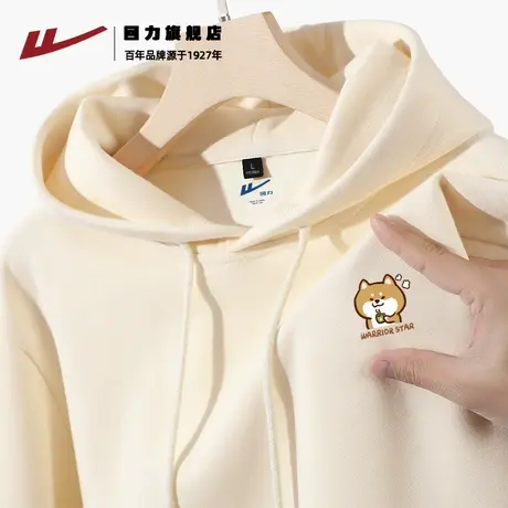 回力男生卫衣2025新款秋季重磅外套连帽款卡通印花帽衫男女同款K图片