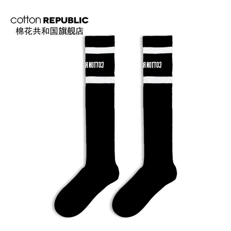 Cotton Republic/棉花共和国女士高筒袜棉质运动休闲少女及膝长袜商品大图