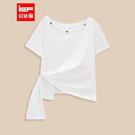 IEF/爱依服【微胖】大码女装2025夏季新款法式通勤风设计感上衣图片