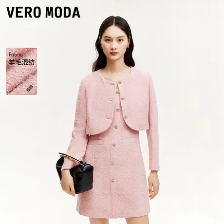 Vero Moda奥莱外套女秋季新款精致小香风正肩短款百搭上衣大衣商品大图