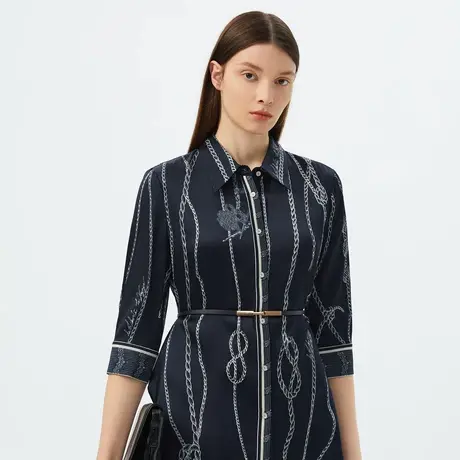 朗姿高级夏季新款宽松衬衫女士上衣设计感通勤商场同款商品大图