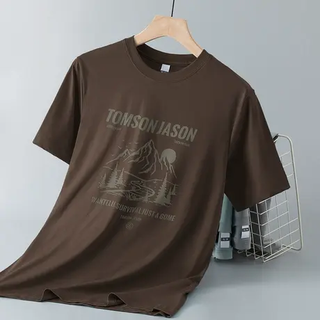 260g重磅纯棉短袖t恤男夏季圆领上衣服美式宽松全棉半袖潮牌体恤图片