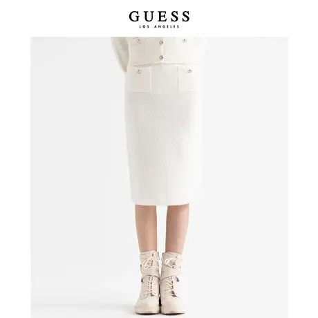 【38上新季】GUESS 女士包臀显瘦高腰a字裙针织半身裙一步裙商品大图