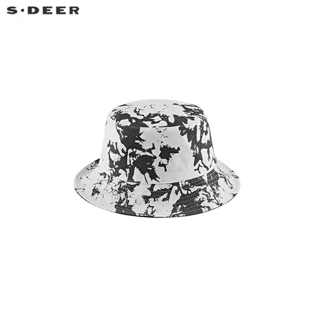 sdeer圣迪奥女装春秋装个性水墨印花白色渔夫帽S21183601图片