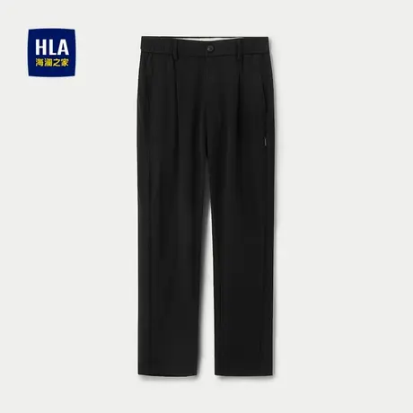 HLA/海澜之家宽松锥形九分裤25春夏季新款松紧腰商务休闲裤子男士商品大图