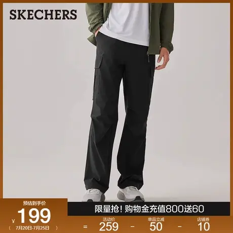 Skechers斯凯奇2025新款夏季男士梭织长裤吸湿宽松舒适运动休闲裤图片