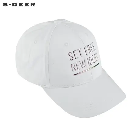 sdeer圣迪奥女装春秋装时尚撞色字母白色鸭舌帽S21183605图片