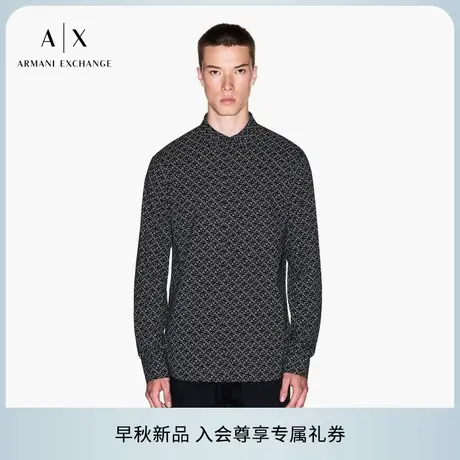 ARMANI EXCHANGE/阿玛尼2025早秋新款男士纯棉长袖通体印花衬衫图片