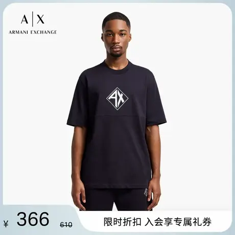 ARMANI EXCHANGE/阿玛尼2025夏季新款男士全棉宽松圆领短袖T恤图片