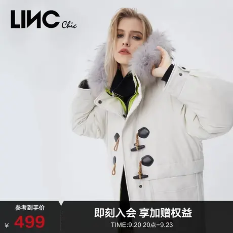 LINCCHIC金羽杰羽绒服女复古派克服中长款羽绒服女冬季2044341图片