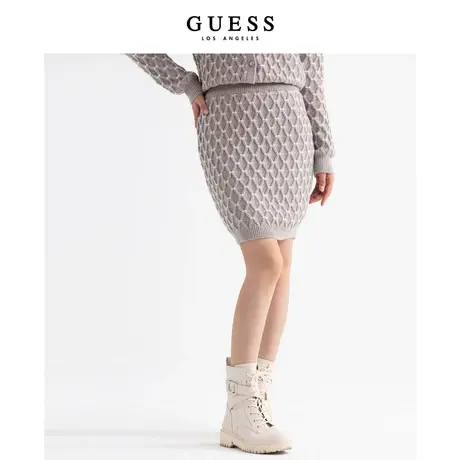 【38上新季】GUESS 女士温柔小香风提花针织半身裙一步裙商品大图