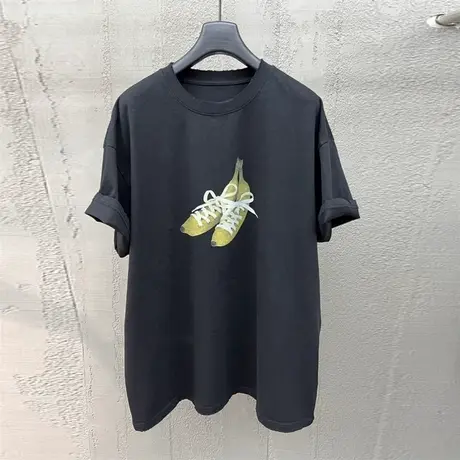 2025夏季新款纯棉短袖T恤女韩版宽松大码bf原宿风圆领半袖上衣服商品大图