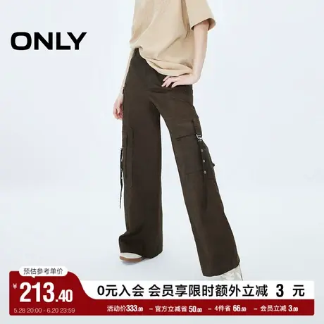 ONLY奥莱夏季百搭休闲高腰工装口袋长裤休闲裤女商品大图