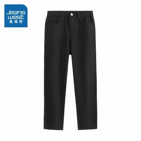 KF真维斯女装2025春季新款潮流百搭日常简约时尚纯色休闲牛仔裤商品大图