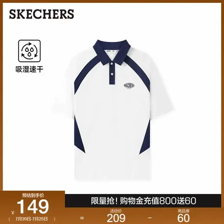 Skechers斯凯奇2025夏季新款POLO衫男款短袖宽松透气翻领运动上衣图片