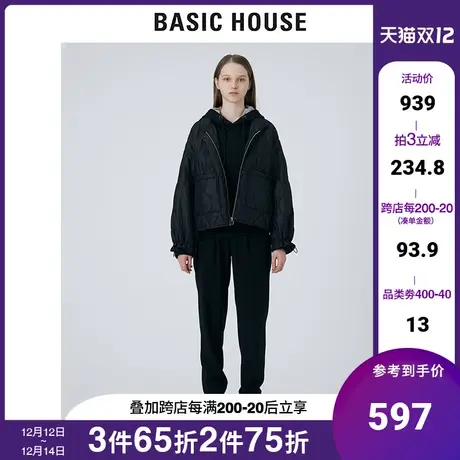 Basic House/百家好2021秋冬新款商场同款棉衣棉袄外套女HVJP720E图片