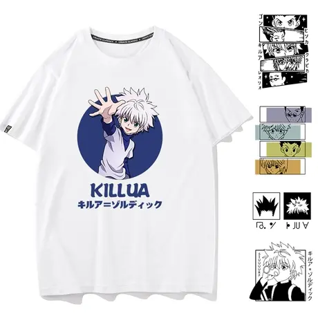 秀洛全职猎人T恤男奇犽周边小杰西索联名衣服富坚义博短袖情侣装图片