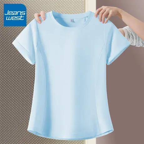 KV真维斯运动t恤女2025新款夏季健身跑步服短袖透气宽松速干上衣商品大图