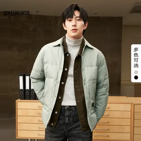 清仓gxg.jeans男装冬季翻领羽绒服衬衫JEX1D2500044图片