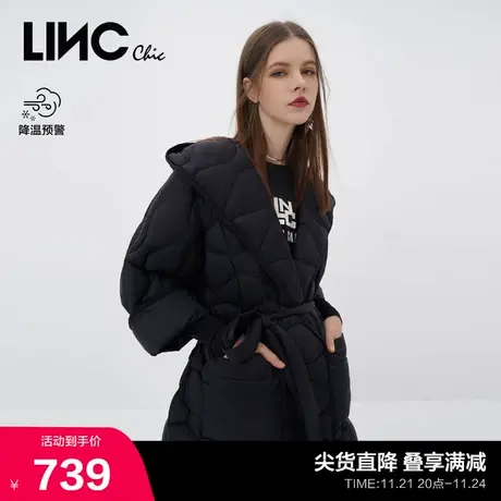 LINCCHIC金羽杰羽绒服收腰围裹感轻薄中长款羽绒服女冬Y22803039商品大图