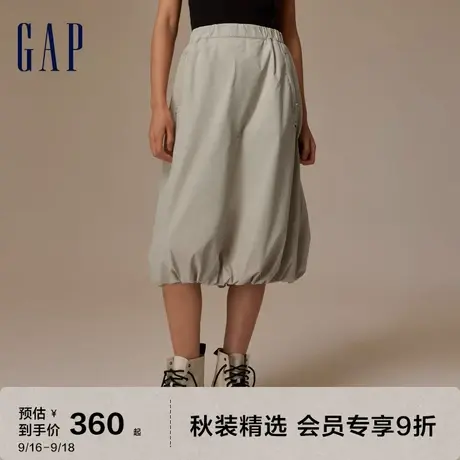 Gap女装秋季2023新款户外工装风高腰A字半身裙819785廓形休闲裙图片