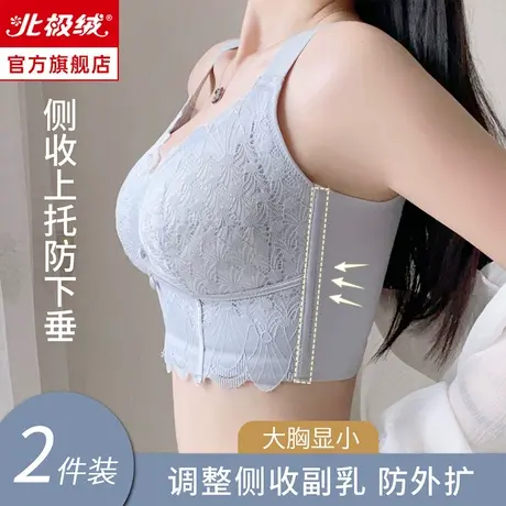 内衣女小胸聚拢上托大胸显小无钢圈收副乳防下垂调整型美背文胸罩商品大图