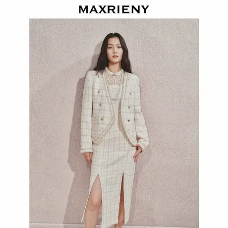 【奥莱】MAXRIENY复古宫廷风刺绣收腰外套拜年服商品大图