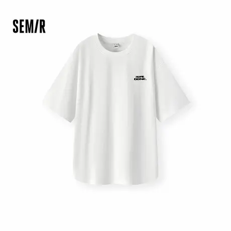 [商场同款]森马短袖T恤男撞色字母印花上衣2025新款夏装时尚百搭商品大图