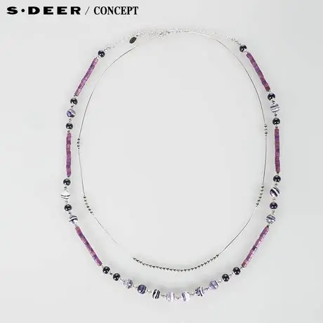 【新品】sdeer圣迪奥 专柜正品女装冬装双层典雅女士项链4484385图片