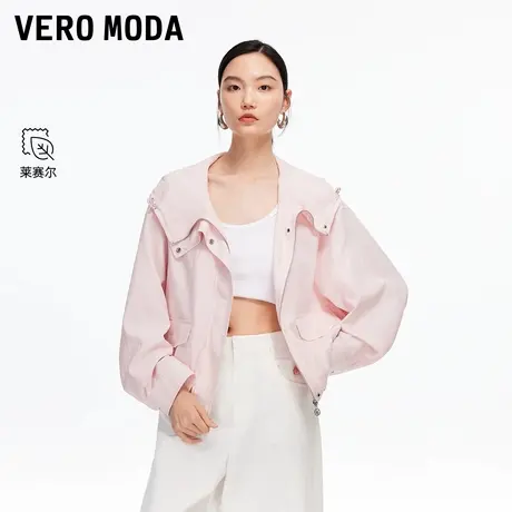 Vero Moda外套2025秋季新款含莱赛尔连帽抽绳纯色上衣325317001商品大图