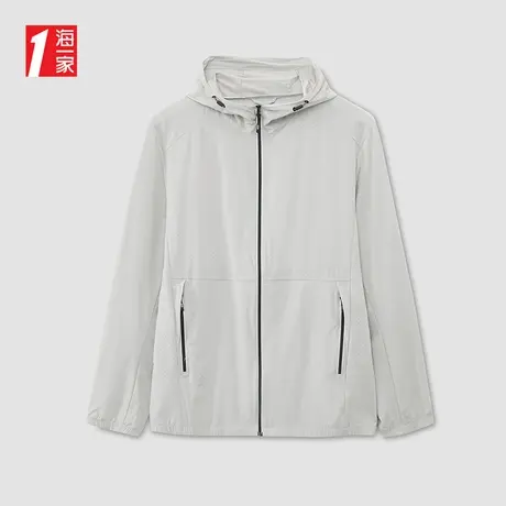 海一家连帽轻薄透气皮肤衣2025夏季新款青春休闲男士夹克商品大图