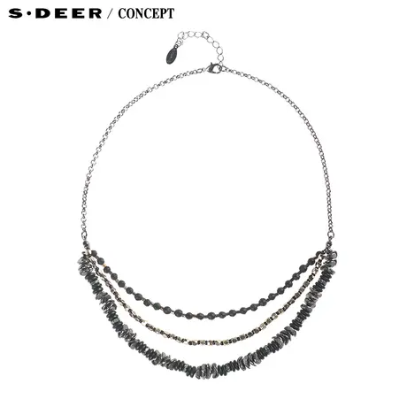 【新品】sdeer圣迪奥专柜正品女装典雅金属多层设计项链5184329图片