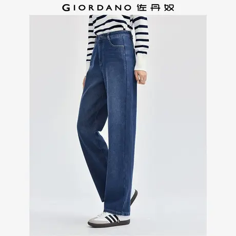 佐丹奴裤子女装重磅泡芙牛仔心形袋花牛仔长裤 05414066商品大图