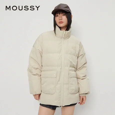 MOUSSY 春季日系简约风立领大口袋中性鸭绒羽绒服028HAZ30-0301图片
