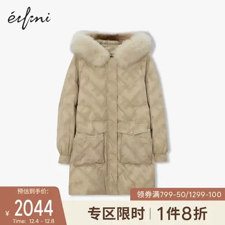 【🗻商场同款】🗼伊芙丽羽绒服女2021冬新款设计感保暖外套1CA580671商品大图