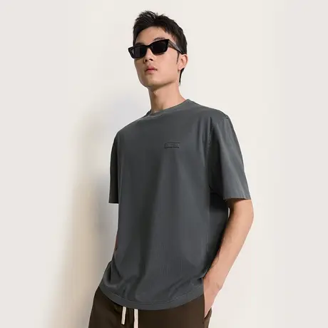 TRENDIANO 全棉低饱和平纹布圆领T恤 1SM2020360商品大图