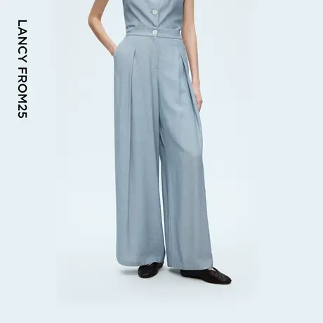 朗姿直筒阔腿西裤气质通勤高级感百搭时尚休闲长裤2025年秋季新款商品大图