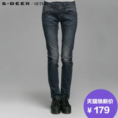 【清仓】sdeer圣迪奥时尚休闲女士牛仔裤S14380884图片