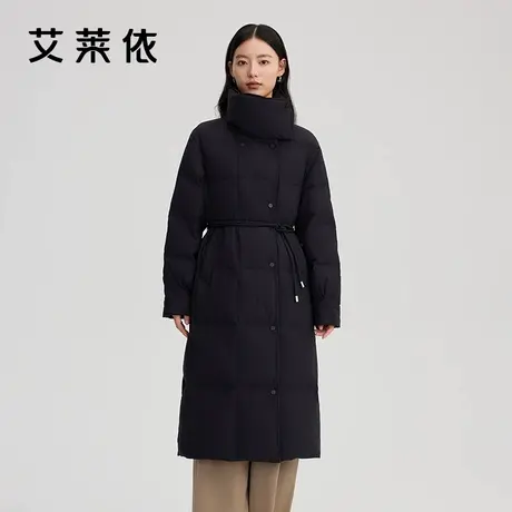 艾莱依长款羽绒服女冬季新款收腰设计感保暖通勤百搭风衣休闲外套商品大图