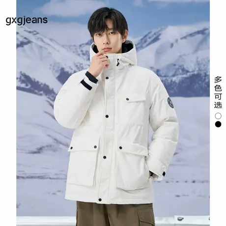 清仓gxg.jeans男装冬季中长款羽绒服JEX1D2401914商品大图
