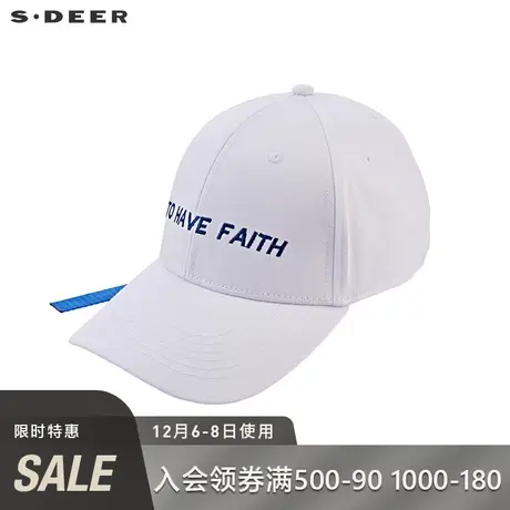 sdeer圣迪奥时尚休闲字母绣花织带元素棒球帽S19383611图片