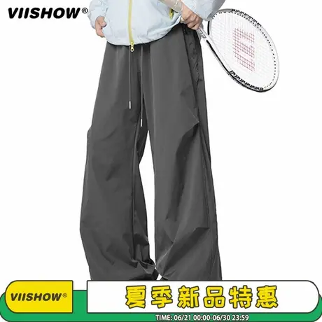 VIISHOW山系户外速干工装裤男女潮牌直筒登山徒步冲锋伞兵长裤子商品大图