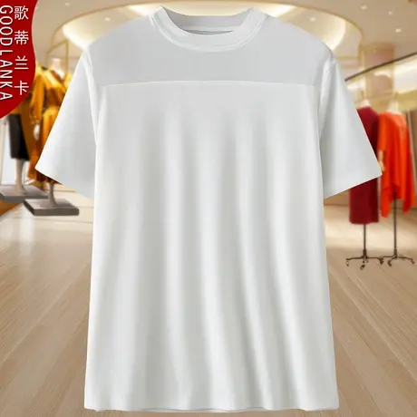 中妈妈夏季薄款速干上衣宽松显瘦大码女装纯色网纱拼接短袖T恤衫商品大图