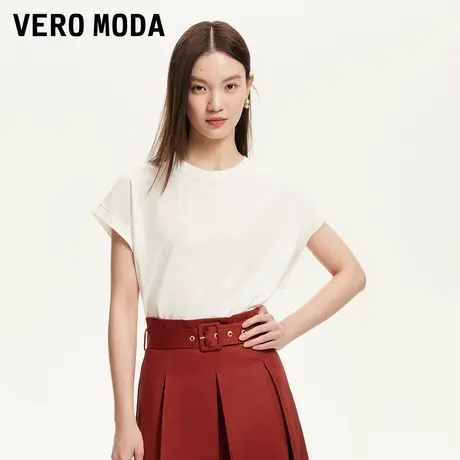 Vero ModaT恤2025秋季新款纯色圆领短袖基础上衣百搭325301027商品大图
