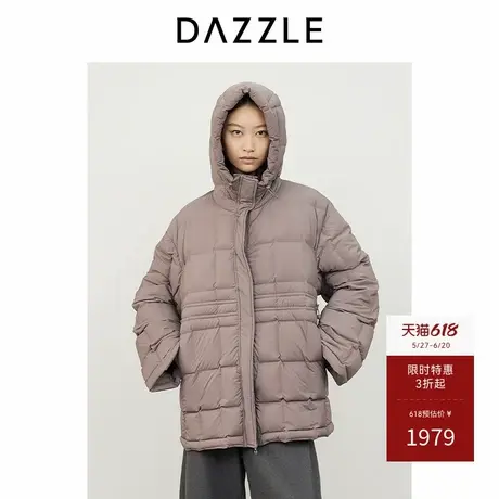 DAZZLE地素奥莱 羽绒服冬季抽绳连帽羽绒服商品大图