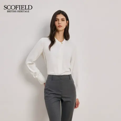 Scofield女装通勤衬衫不规则门襟高级感上衣2025夏季新品商品大图