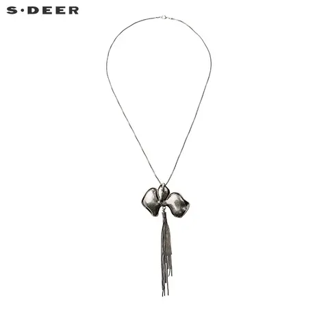 sdeer圣迪奥新潮时尚艺术抽象花瓣金属流苏装饰复古项链S18284322图片